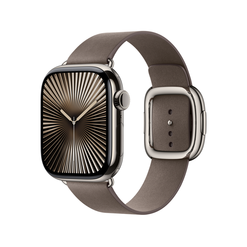 Apple pašček Modern Buckle Large v temno rjavi barvi za Apple Watch velikosti 42 mm - iSTYLE SI