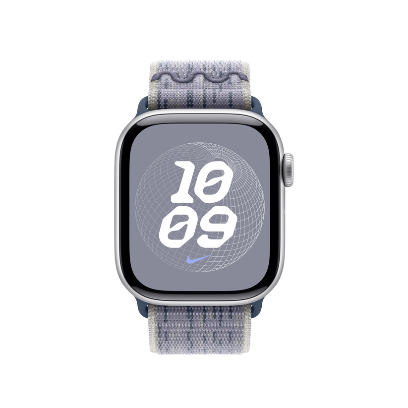 Apple pašček Nike Sport Loop v sivi/modri barvi za Apple Watch velikosti 42 mm - iSTYLE SI