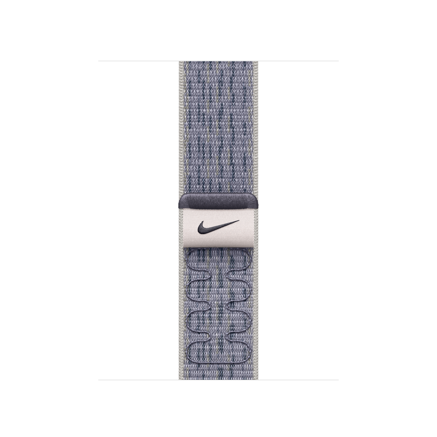Apple pašček Nike Sport Loop v sivi/modri barvi za Apple Watch velikosti 42 mm - iSTYLE SI