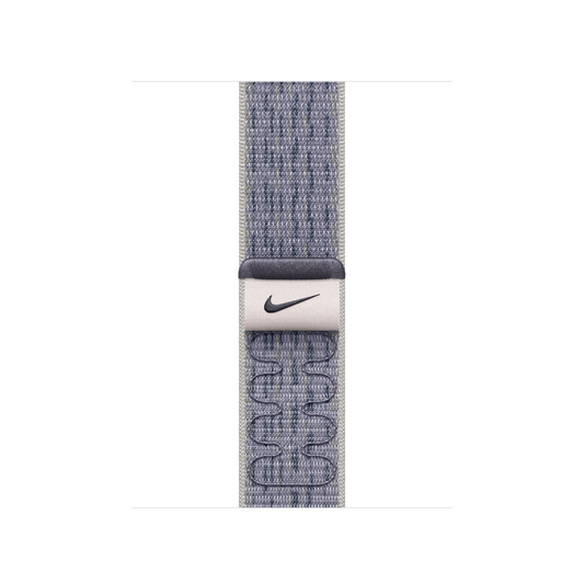Apple pašček Nike Sport Loop v sivi/modri barvi za Apple Watch velikosti 42 mm - iSTYLE SI