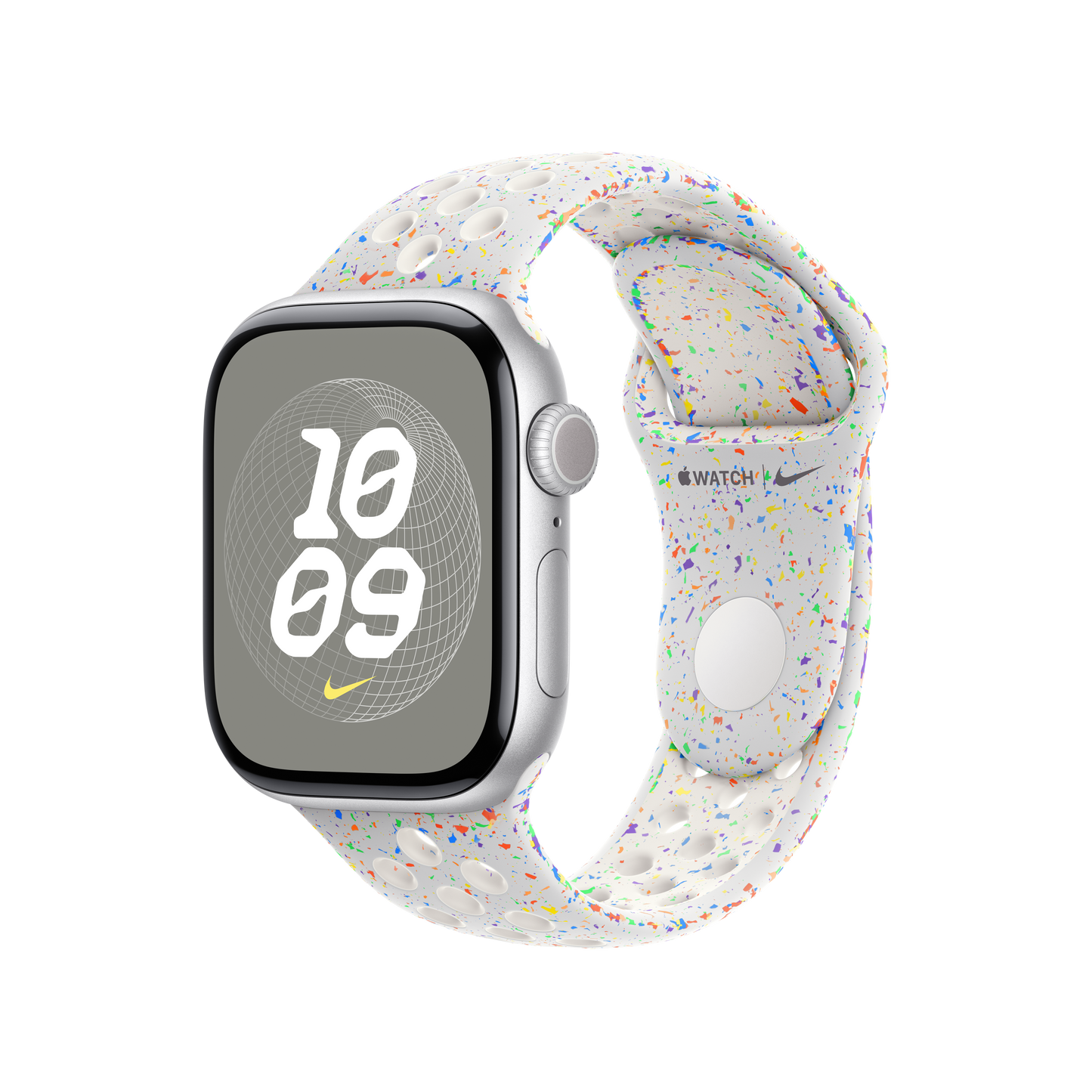 Apple pašček Nike Sport Band M/L v barvi čiste platine za Apple Watch velikosti 42 mm - iSTYLE SI