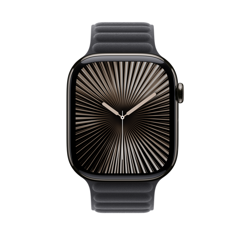 Apple pašček Magnetic Loop S/M v črni barvi za Apple Watch velikosti 46 mm - iSTYLE SI