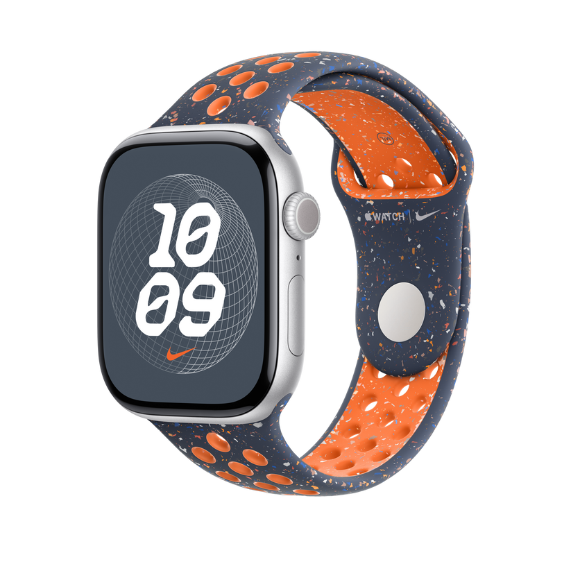 Apple pašček Nike Sport Band M/L v barvi modrega plamena za Apple Watch velikosti 46 mm - iSTYLE SI