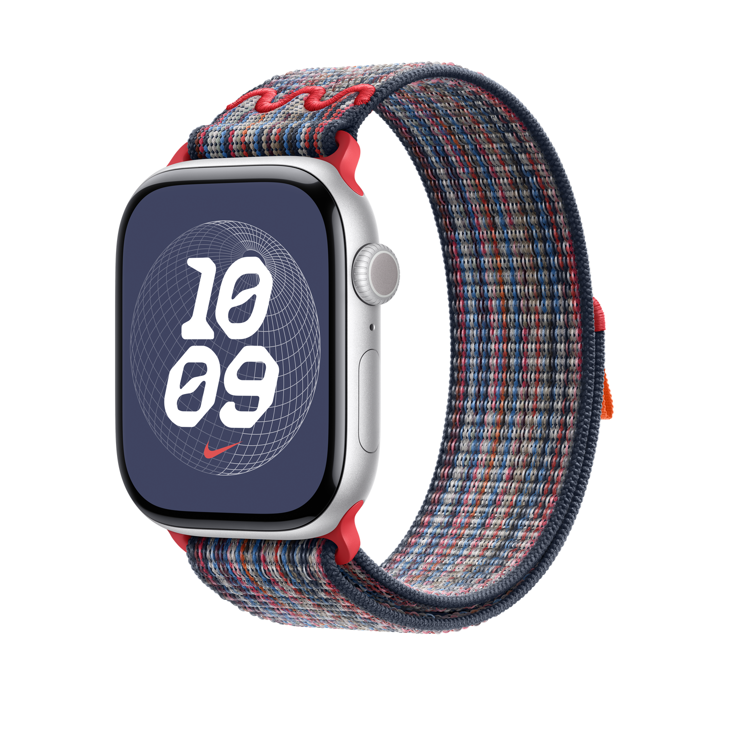 Apple pašček Nike Sport Loop v modri/rdeči barvi za Apple Watch velikosti 46 mm - iSTYLE SI
