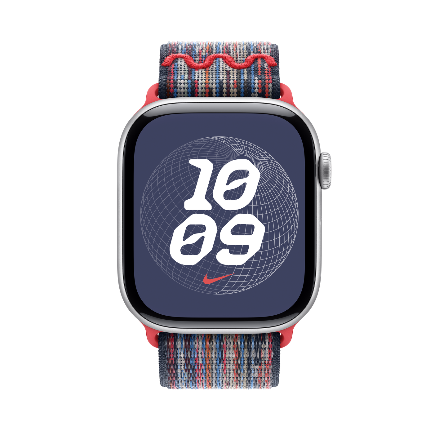 Apple pašček Nike Sport Loop v modri/rdeči barvi za Apple Watch velikosti 46 mm - iSTYLE SI