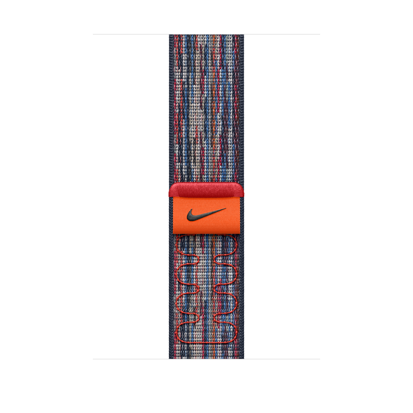 Apple pašček Nike Sport Loop v modri/rdeči barvi za Apple Watch velikosti 46 mm - iSTYLE SI