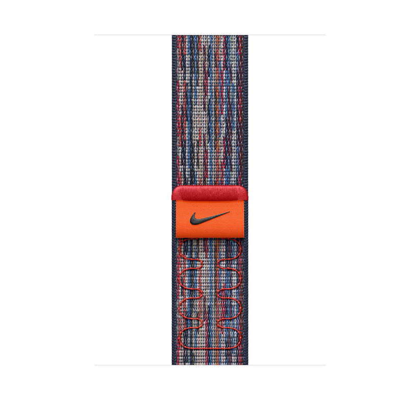Apple pašček Nike Sport Loop v modri/rdeči barvi za Apple Watch velikosti 46 mm - iSTYLE SI