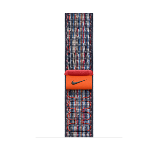 Apple pašček Nike Sport Loop v modri/rdeči barvi za Apple Watch velikosti 46 mm - iSTYLE SI