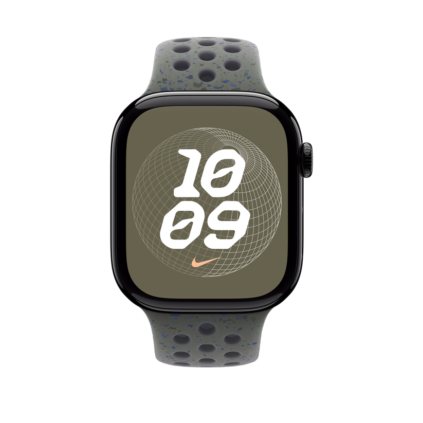 Apple pašček Nike Sport Band M/L v vojaški kaki barvi za Apple Watch velikosti 46 mm - iSTYLE SI
