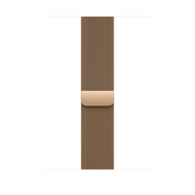 Apple pašček Milanese Loop S/M v zlati barvi za Apple Watch velikosti 46 mm - iSTYLE SI