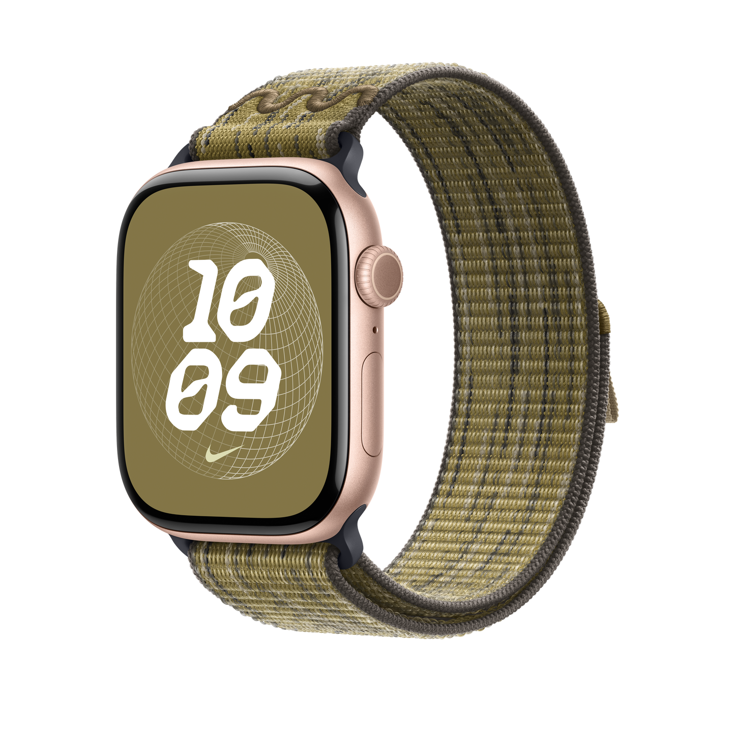Apple pašček Nike Sport Loop v zeleni/sivi barvi za Apple Watch velikosti 46 mm - iSTYLE SI