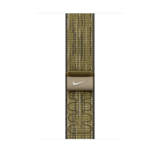 Apple pašček Nike Sport Loop v zeleni/sivi barvi za Apple Watch velikosti 46 mm - iSTYLE SI