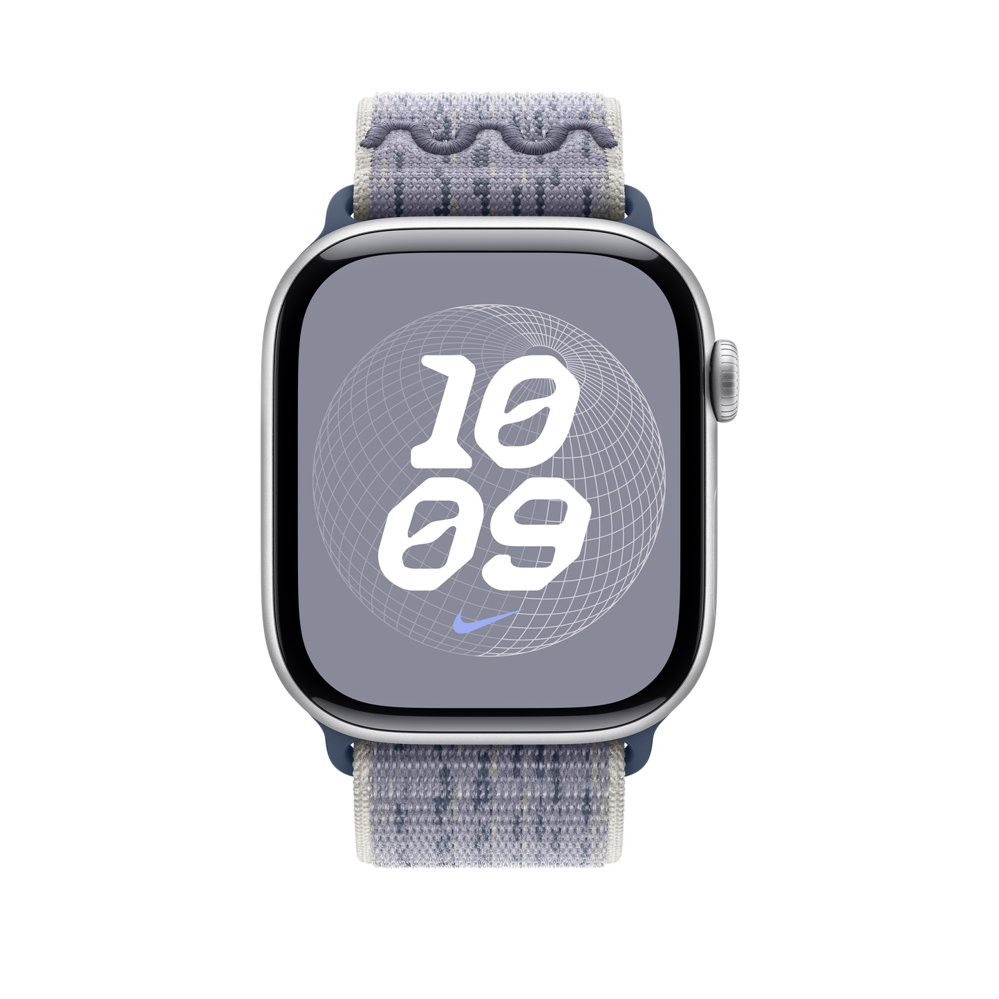 Apple pašček Nike Sport Loop v sivi/modri barvi za Apple Watch velikosti 46 mm - iSTYLE SI