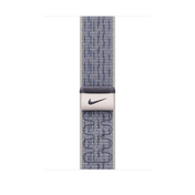 Apple pašček Nike Sport Loop v sivi/modri barvi za Apple Watch velikosti 46 mm - iSTYLE SI