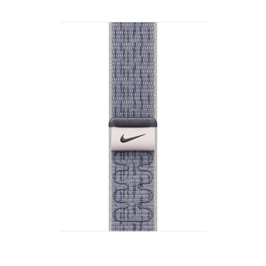 Apple pašček Nike Sport Loop v sivi/modri barvi za Apple Watch velikosti 46 mm - iSTYLE SI