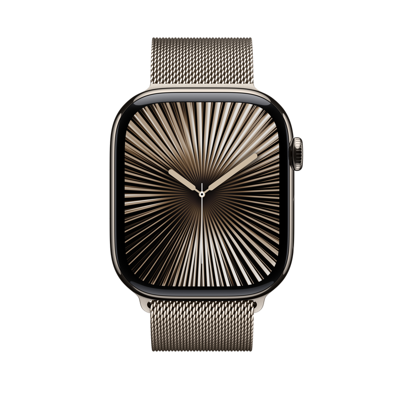 Apple pašček Milanese Loop M/L v naravni barvi za Apple Watch velikosti 46 mm - iSTYLE SI