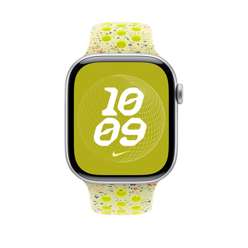 Apple pašček Nike Sport Band M/L v barvi električnega pljuska za Apple Watch velikosti 46 mm - iSTYLE SI