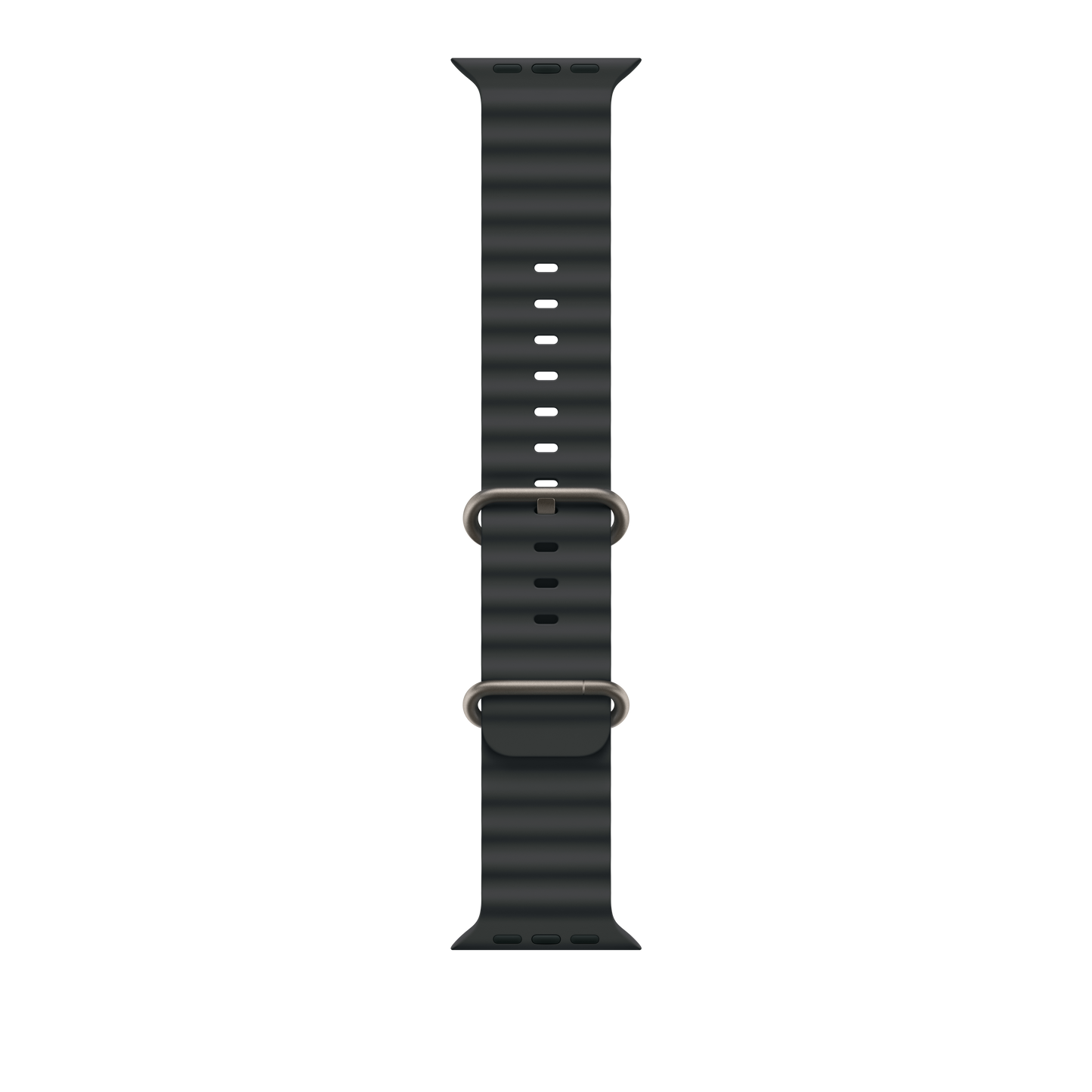 Apple pašček Ocean Band v črni barvi za Apple Watch velikosti 49 mm - iSTYLE SI