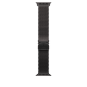 Apple pašček Titanium Milanese Loop Large v barvi črnega titana za Apple Watch velikosti 49 mm - iSTYLE SI