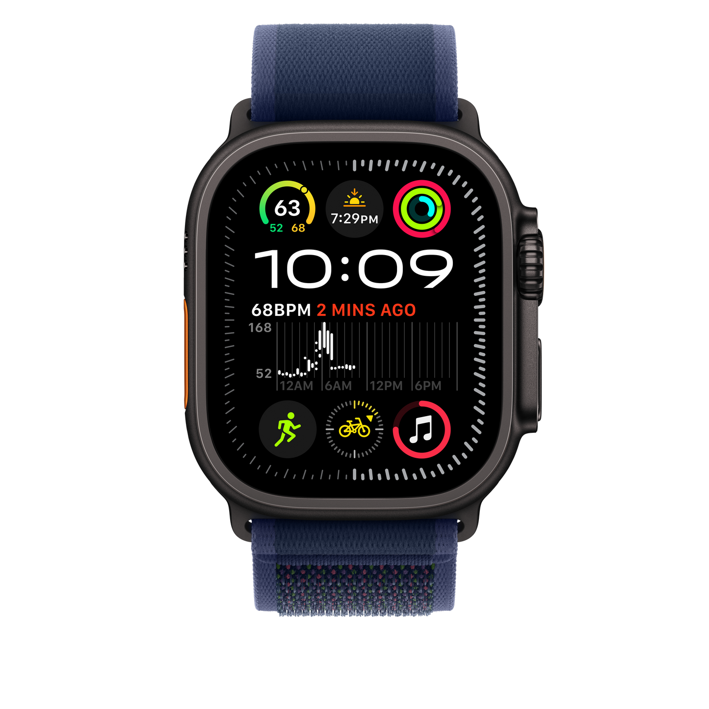 Apple pašček Trail Loop M/L v modri barvi za Apple Watch velikosti 49 mm - iSTYLE SI