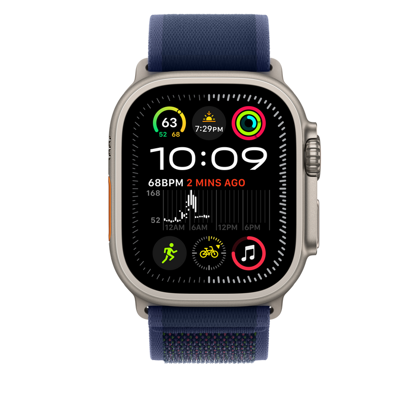 Apple pašček Trail Loop M/L v modri barvi za Apple Watch velikosti 49 mm - iSTYLE SI