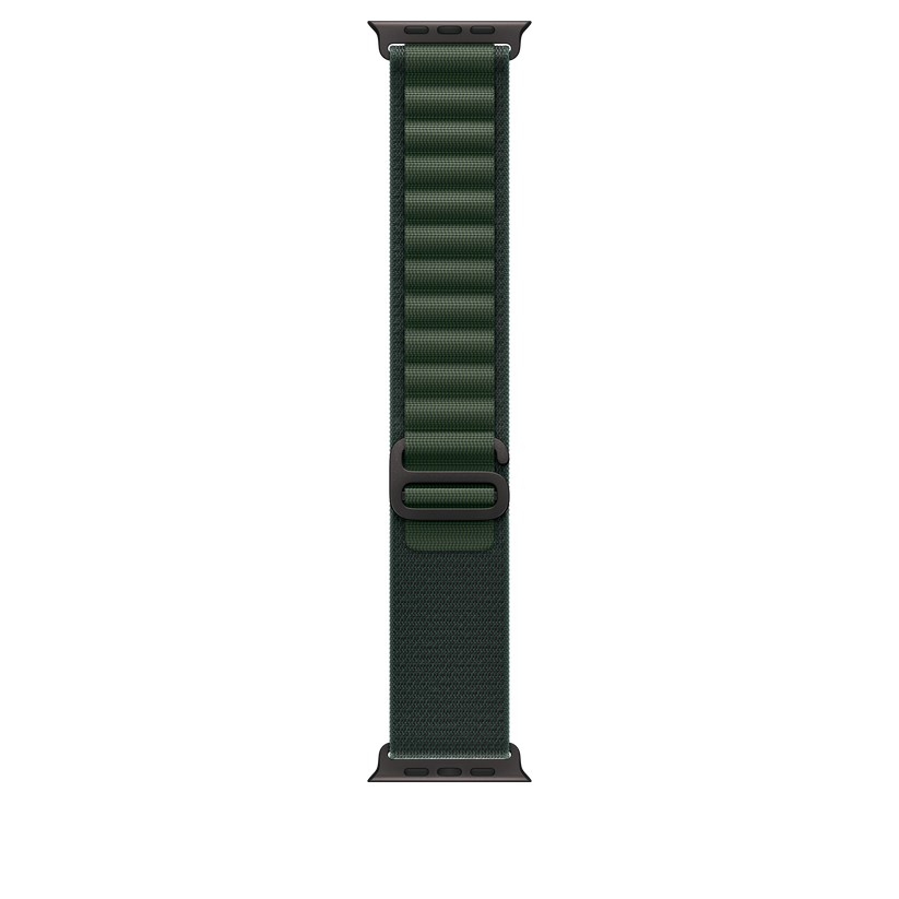 Apple pašček Alpine Loop Large v temno zeleni barvi za Apple Watch velikosti 49 mm - iSTYLE SI