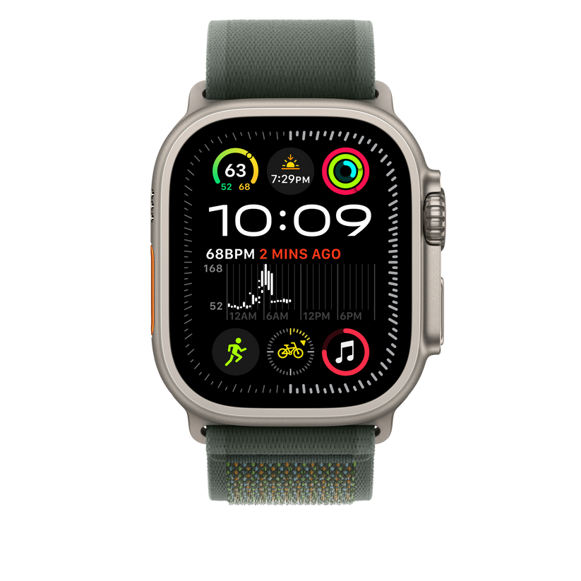 Apple pašček Trail Loop S/M v zeleni barvi za Apple Watch velikosti 49 mm - iSTYLE SI