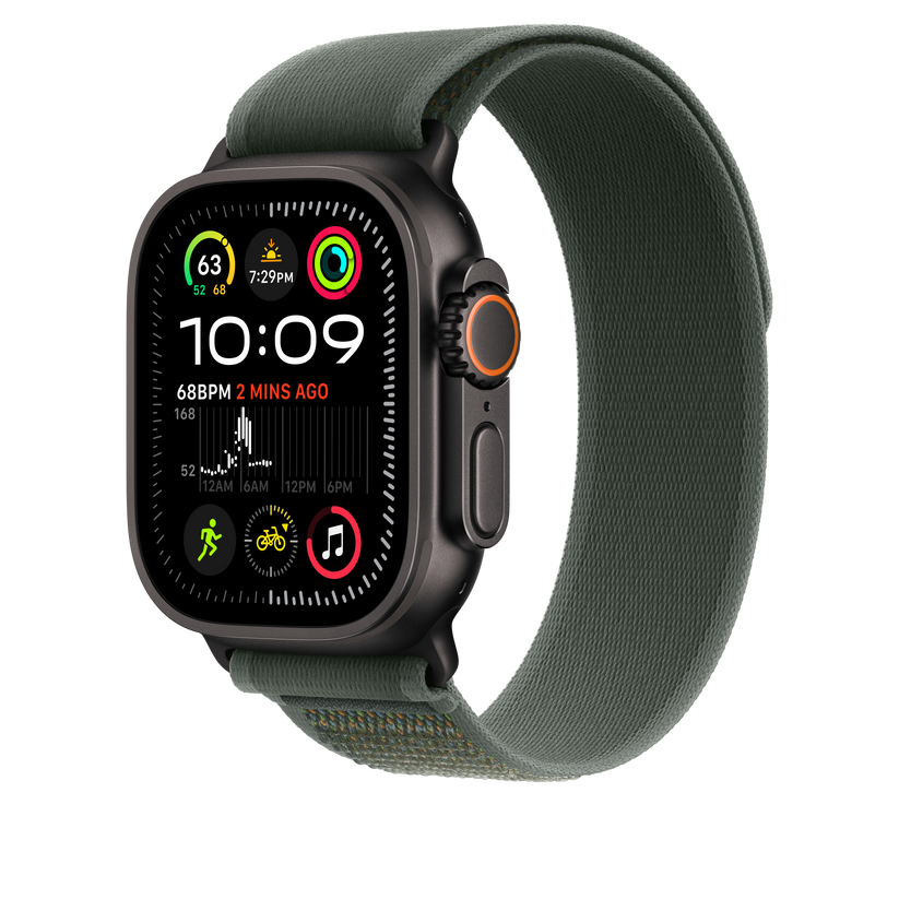 Apple pašček Trail Loop M/L v zeleni barvi za Apple Watch velikosti 49 mm - iSTYLE SI