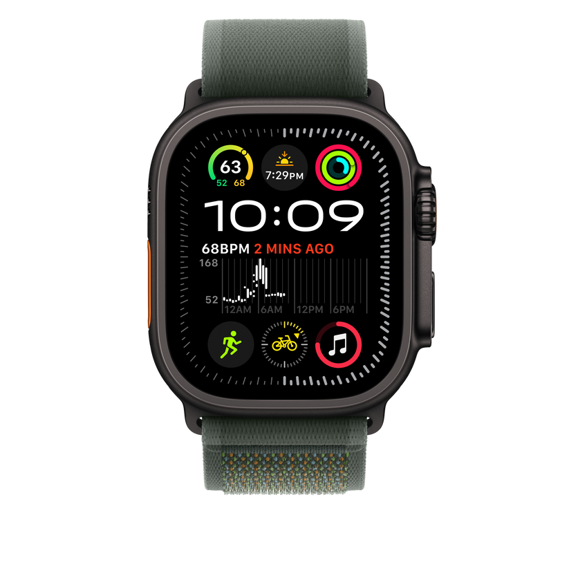 Apple pašček Trail Loop M/L v zeleni barvi za Apple Watch velikosti 49 mm - iSTYLE SI