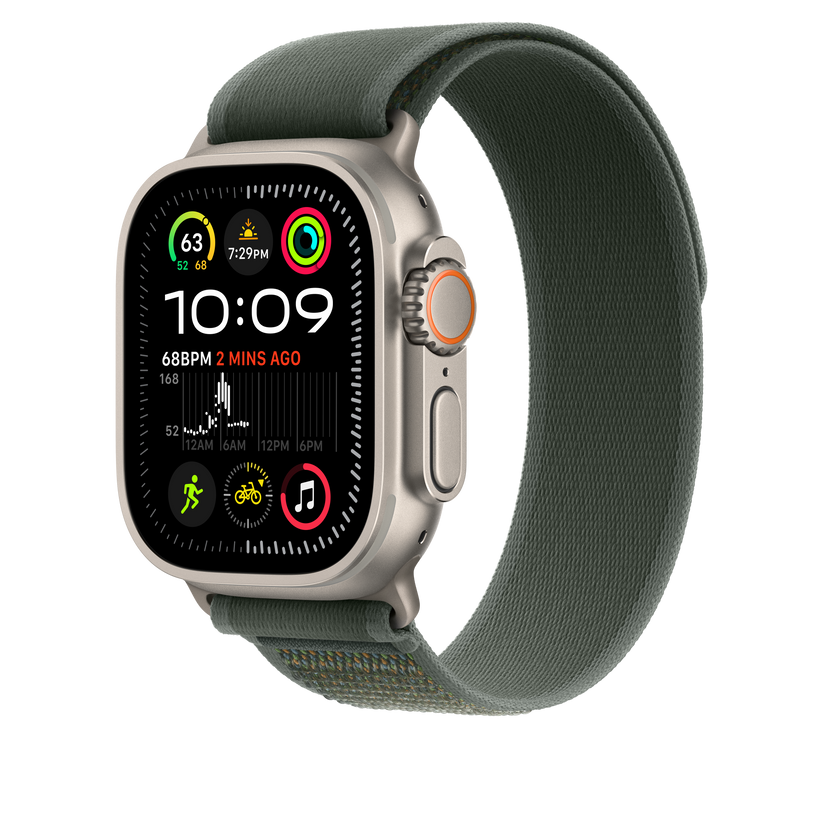 Apple pašček Trail Loop M/L v zeleni barvi za Apple Watch velikosti 49 mm - iSTYLE SI