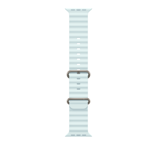 Apple pašček Ocean Band v ledeno modri barvi za Apple Watch velikosti 49 mm - iSTYLE SI