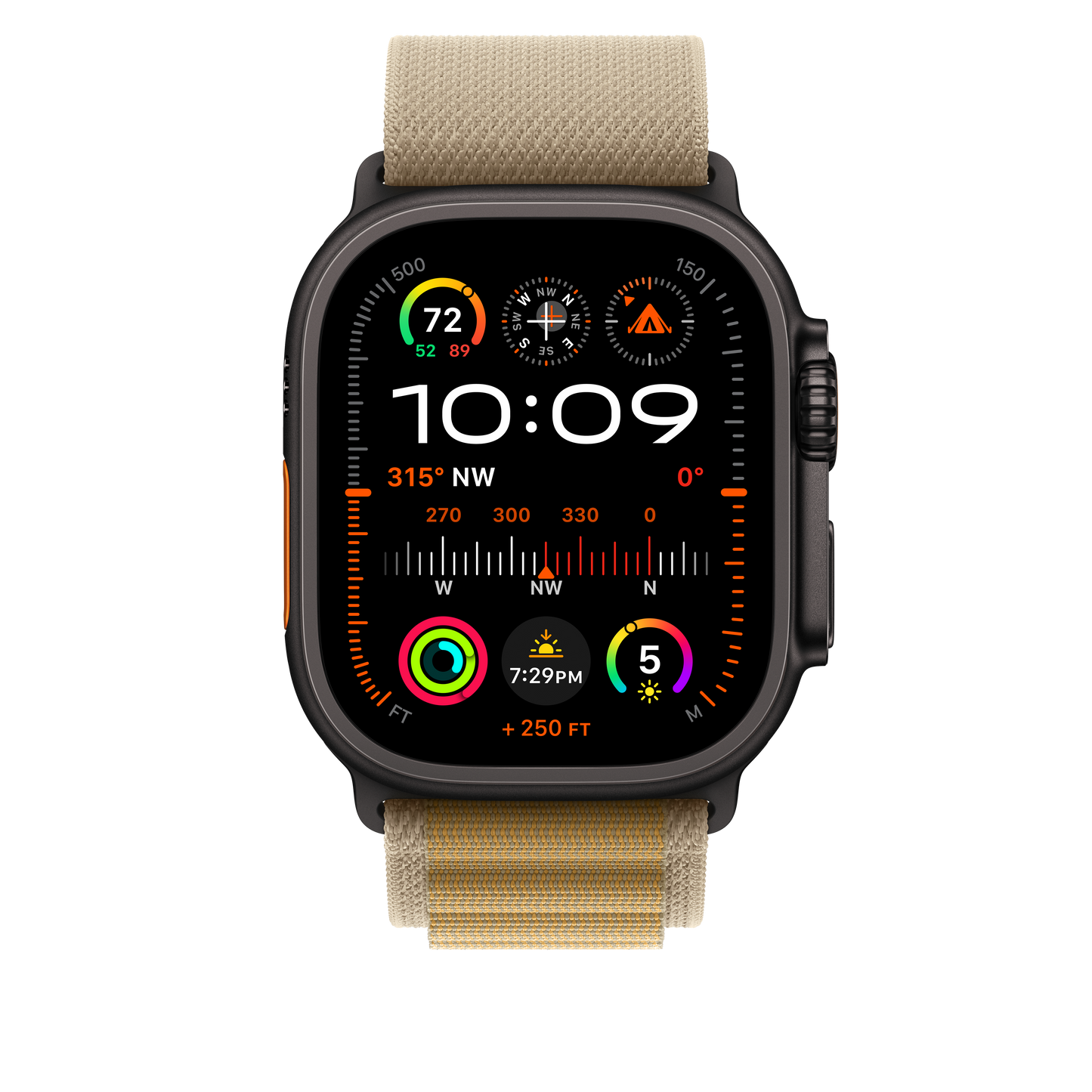 Apple pašček Alpine Loop Large v rjavi barvi za Apple Watch velikosti 49 mm - iSTYLE SI