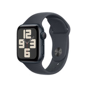 Apple Watch SE: GPS, 40mm, ohišje iz aluminija v polnočni barvi, pašček Sport Band v polnočni barvi - S/M - iSTYLE SI