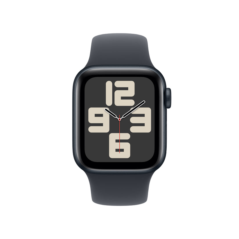 Apple Watch SE: GPS, 40mm, ohišje iz aluminija v polnočni barvi, pašček Sport Band v polnočni barvi - S/M - iSTYLE SI