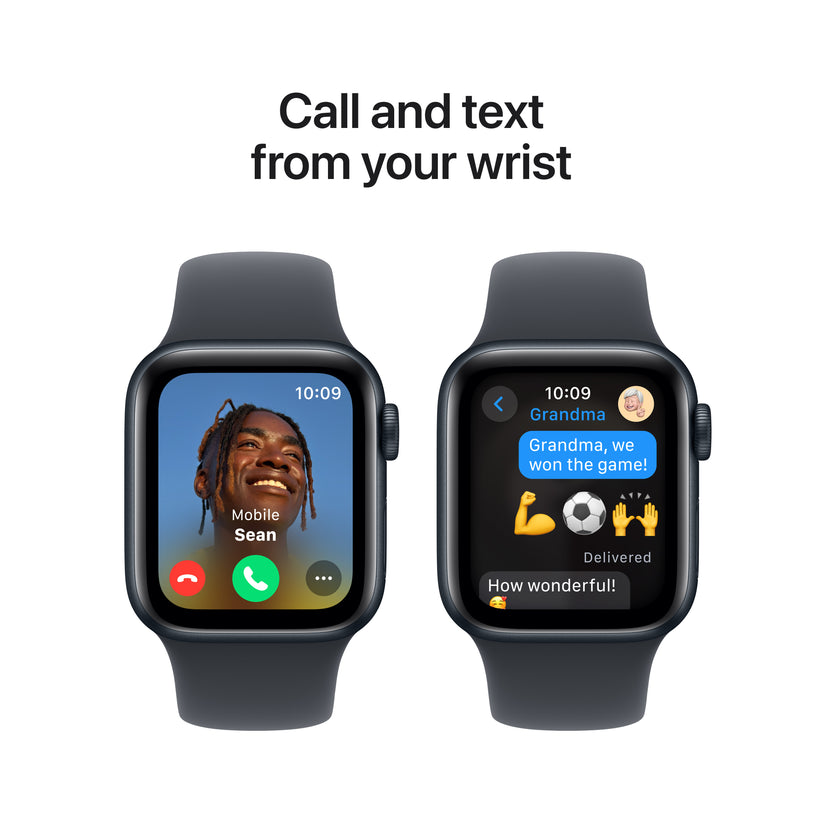 Apple Watch SE: GPS, 40mm, ohišje iz aluminija v polnočni barvi, pašček Sport Band v polnočni barvi - S/M - iSTYLE SI