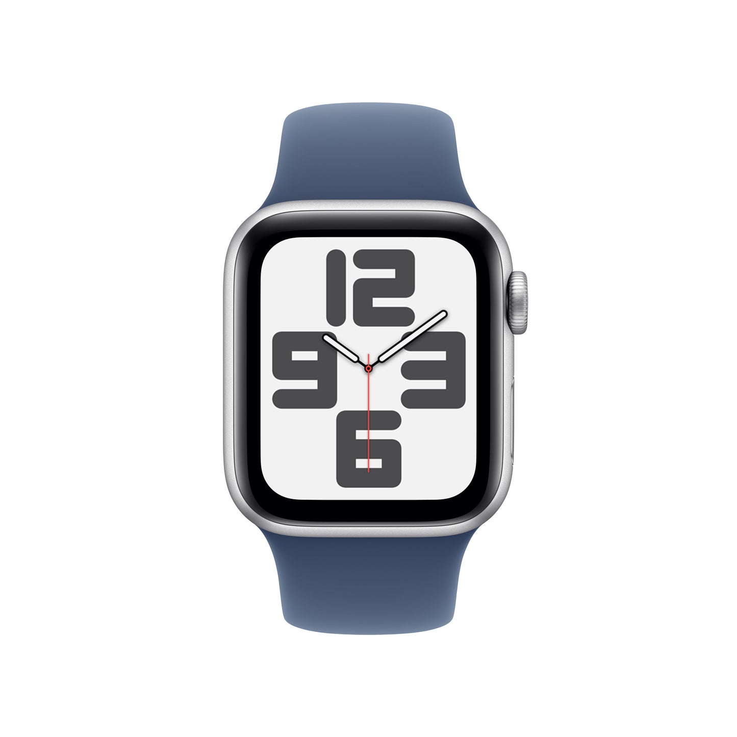 Apple Watch SE: GPS, 40mm, ohišje iz aluminija v srebrni barvi, pašček Sport Band v denim barvi - M/L - iSTYLE SI