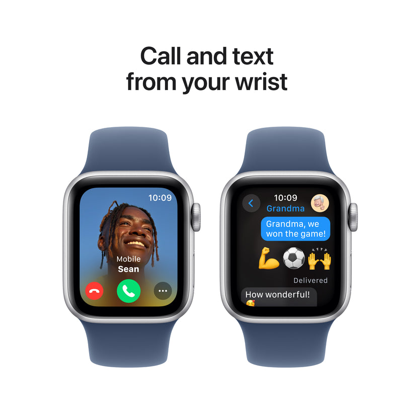 Apple Watch SE: GPS, 40mm, ohišje iz aluminija v srebrni barvi, pašček Sport Band v denim barvi - M/L - iSTYLE SI