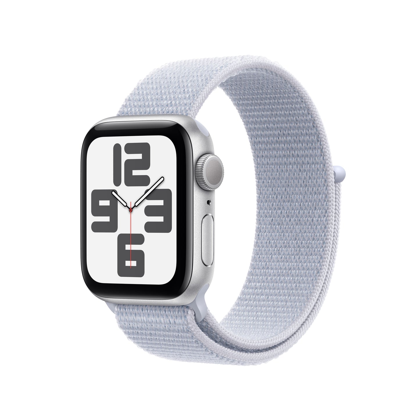 Apple Watch SE: GPS, 40mm, ohišje iz aluminija v srebrni barvi, pašček Sport Loop v barvi modrega oblaka - One Size - iSTYLE SI