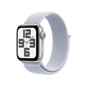 Apple Watch SE: GPS, 40mm, ohišje iz aluminija v srebrni barvi, pašček Sport Loop v barvi modrega oblaka - One Size - iSTYLE SI