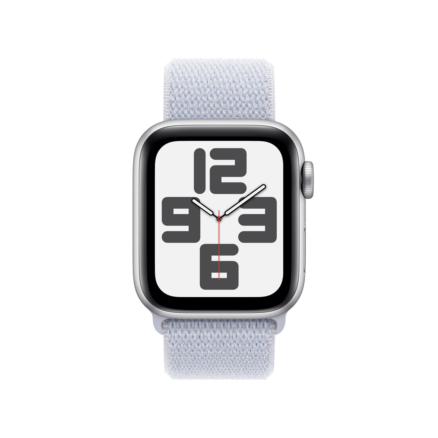 Apple Watch SE: GPS, 40mm, ohišje iz aluminija v srebrni barvi, pašček Sport Loop v barvi modrega oblaka - One Size - iSTYLE SI