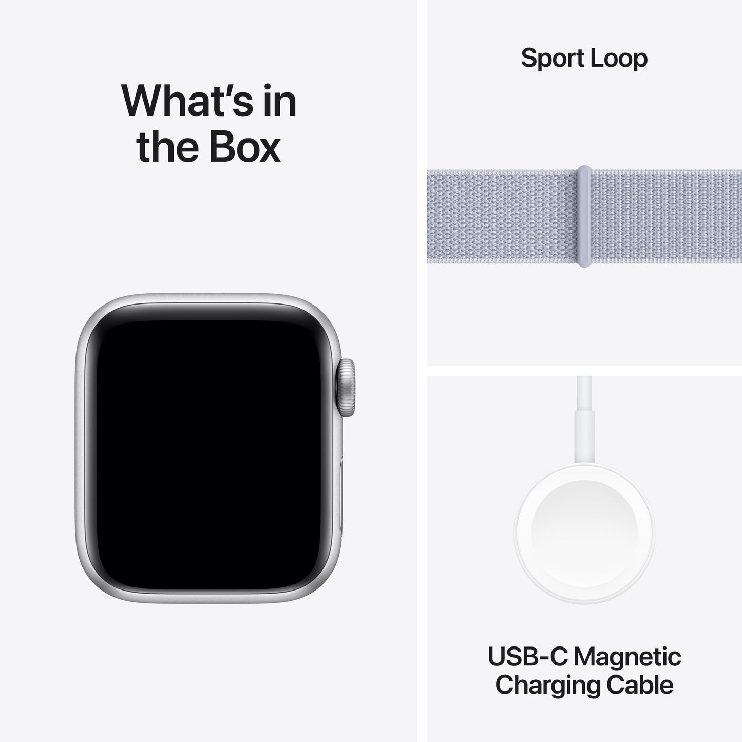 Apple Watch SE: GPS, 40mm, ohišje iz aluminija v srebrni barvi, pašček Sport Loop v barvi modrega oblaka - One Size - iSTYLE SI