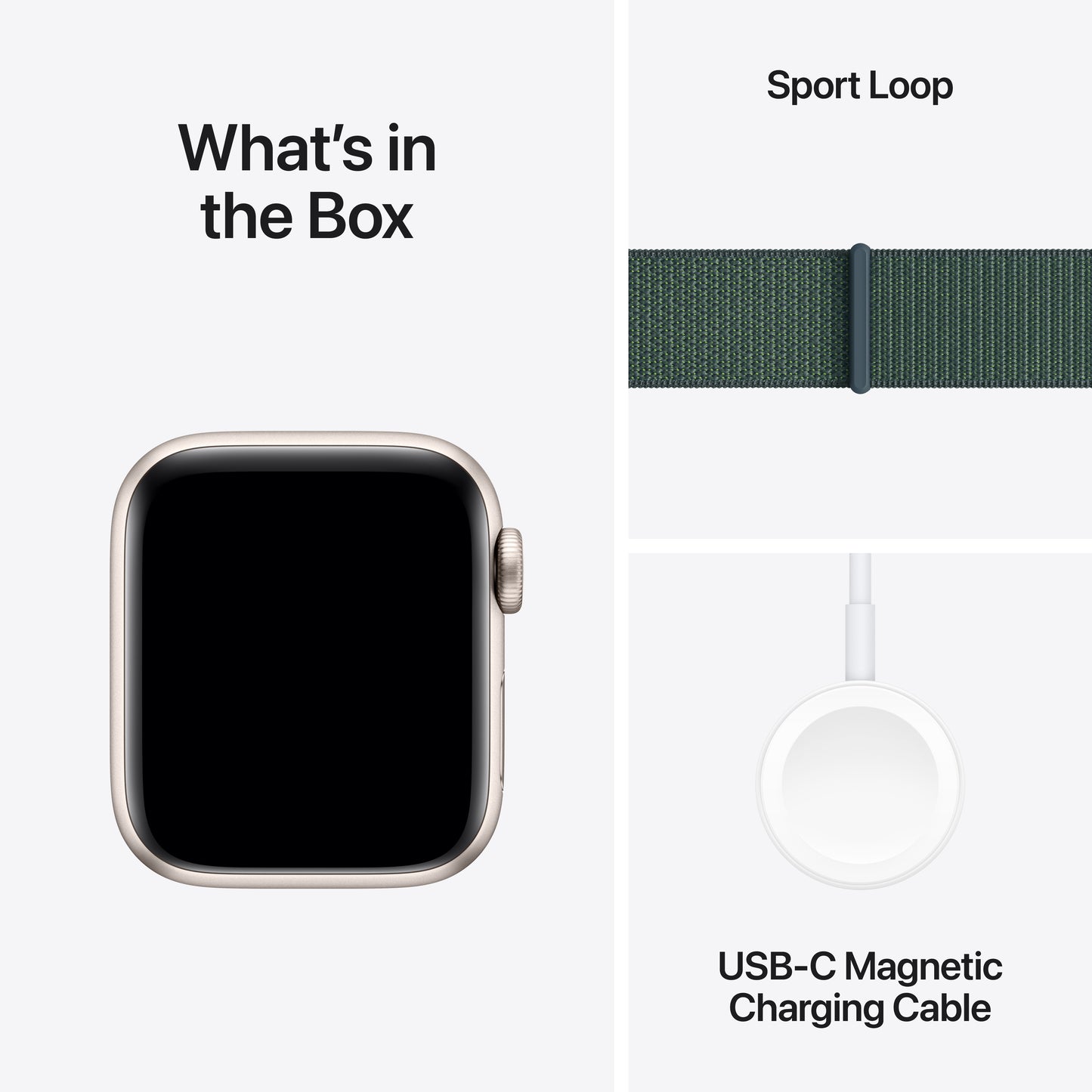 Apple Watch SE: GPS, 40mm, ohišje iz aluminija v zvezdnati barvi, pašček Sport Loop v barvi zelenega jezera oblaka - iSTYLE SI