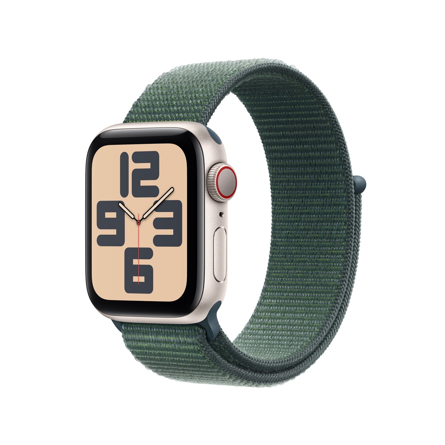 Apple Watch SE GPS + Cellular 40mm Starlight Aluminium Case with Lake Green Sport Loop - iSTYLE SI