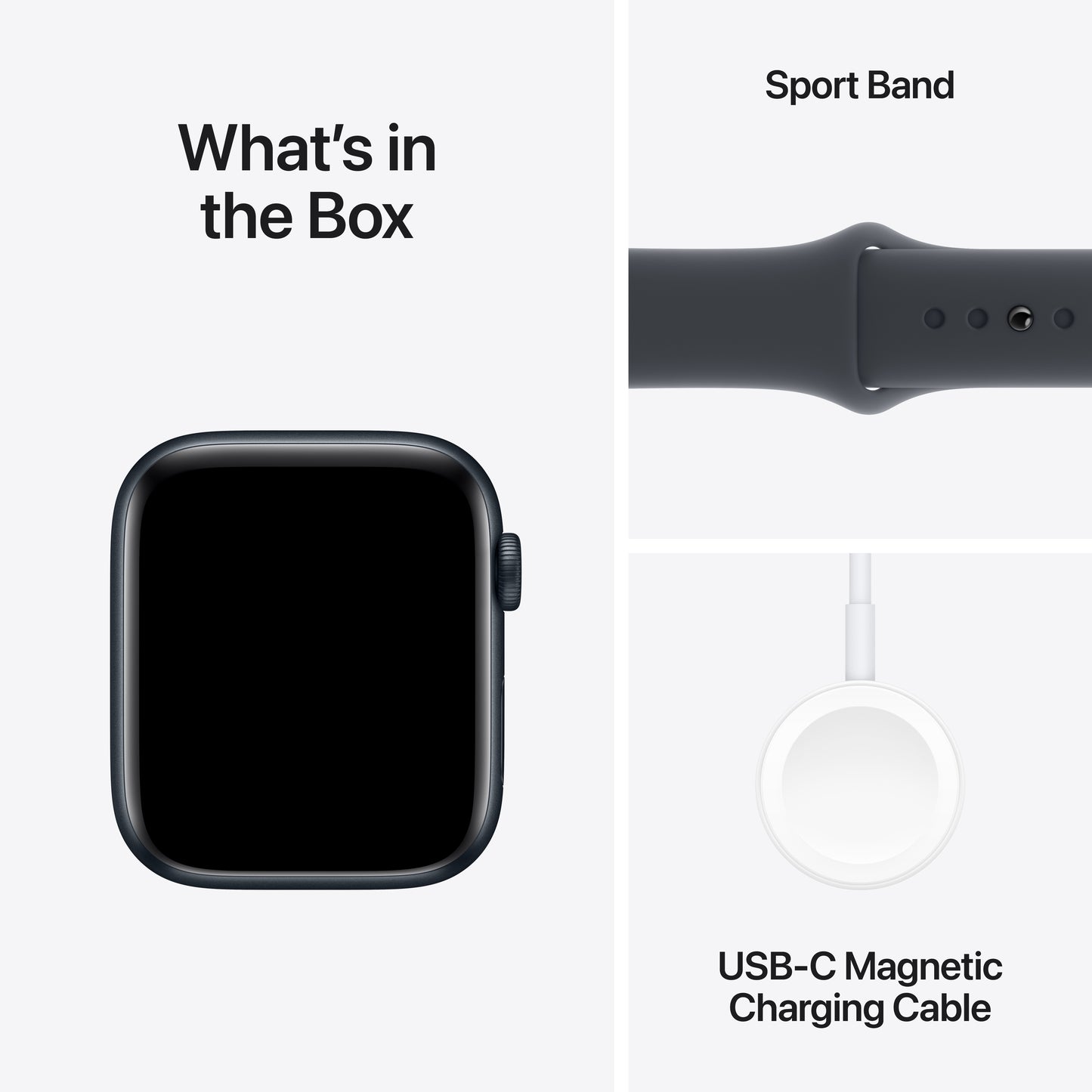 Apple Watch SE: GPS, 44mm, ohišje iz aluminija v polnočni barvi, pašček Sport Band v polnočni barvi - S/M - iSTYLE SI