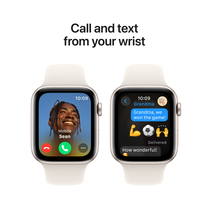 Apple Watch SE: GPS, 44mm, ohišje iz aluminija v zvezdnati barvi, pašček Sport Band v zvezdnati barvi - S/M - iSTYLE SI
