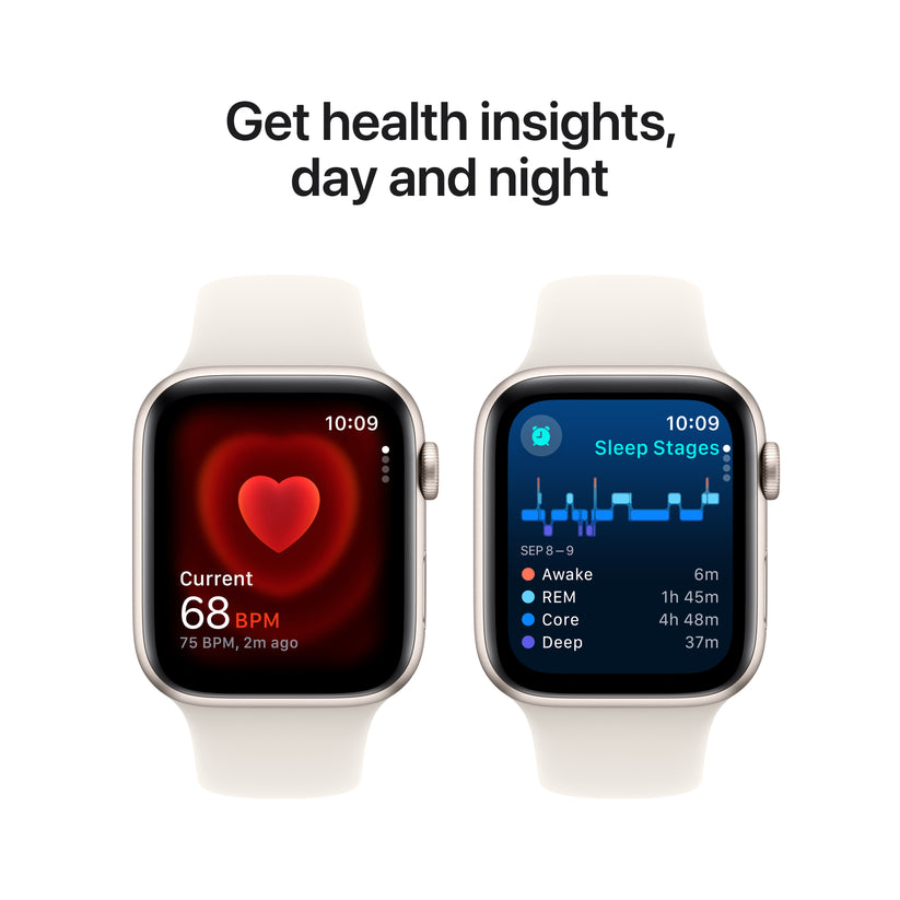 Apple Watch SE: GPS, 44mm, ohišje iz aluminija v zvezdnati barvi, pašček Sport Band v zvezdnati barvi - S/M - iSTYLE SI