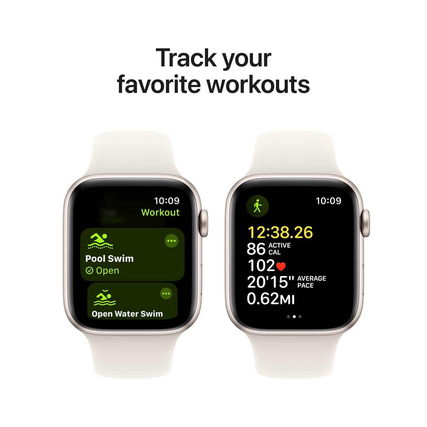 Apple Watch SE: GPS, 44mm, ohišje iz aluminija v zvezdnati barvi, pašček Sport Band v zvezdnati barvi - S/M - iSTYLE SI