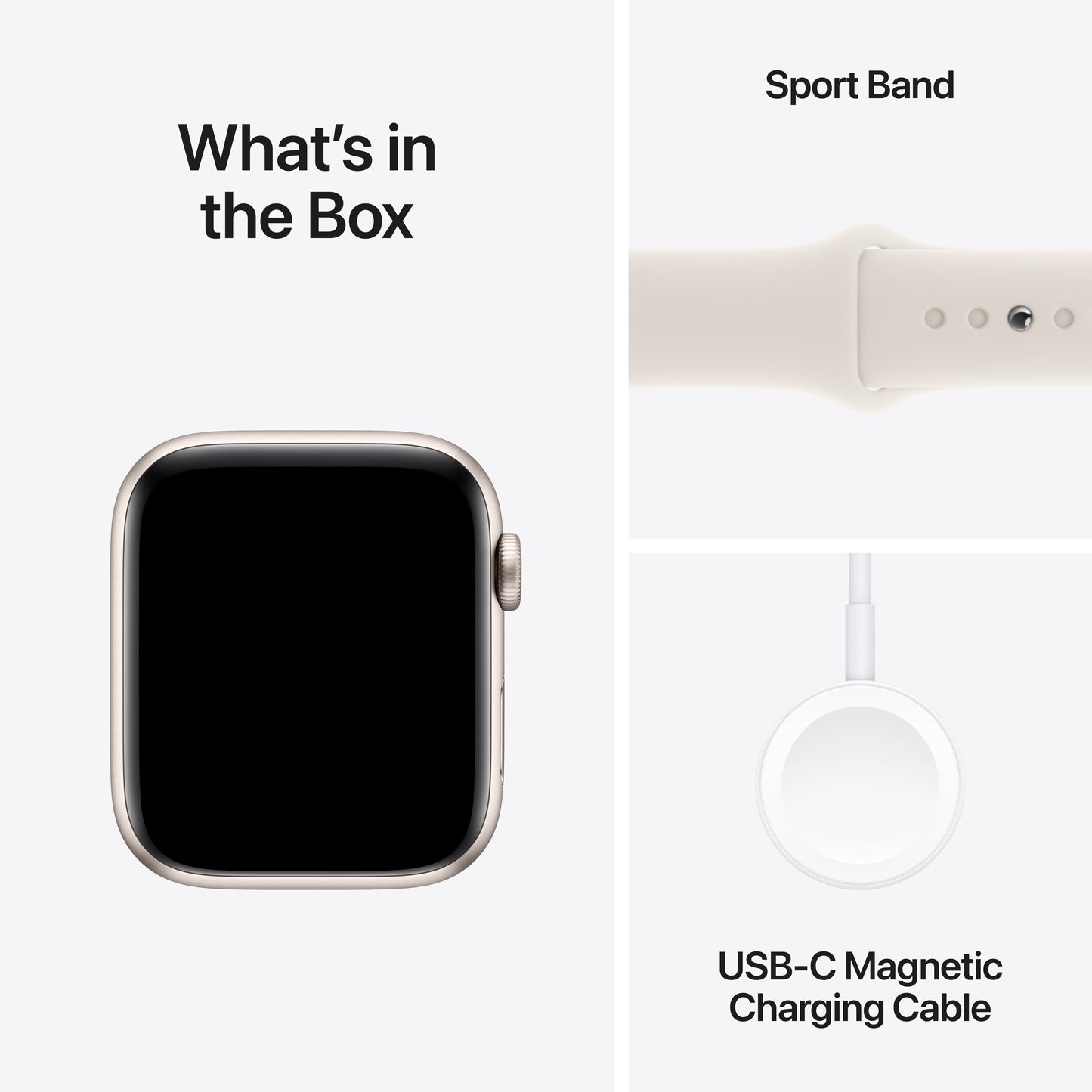 Apple Watch SE: GPS, 44mm, ohišje iz aluminija v zvezdnati barvi, pašček Sport Band v zvezdnati barvi - S/M - iSTYLE SI