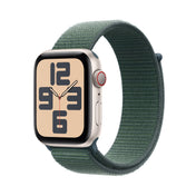 Apple Watch SE GPS + Cellular 44mm Starlight Aluminium Case with Lake Green Sport Loop - iSTYLE SI
