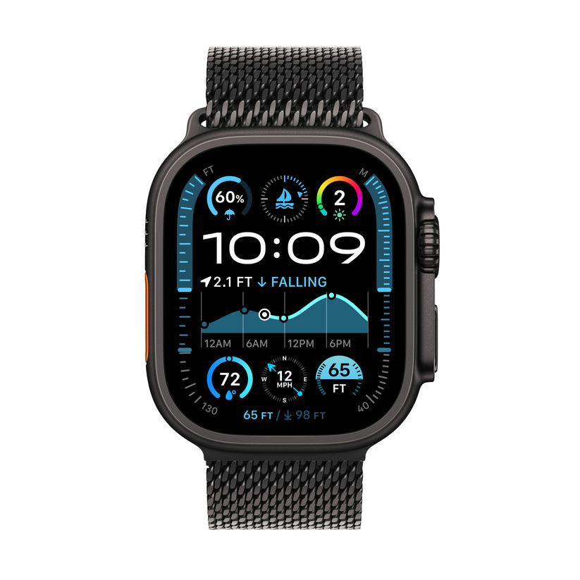 Apple Watch Ultra 2: GPS + Cellular, 49mm, ohišje iz titana v črni titan barvi, pašček Milanese Loop iz titana v črni titan barvi - Large - iSTYLE SI